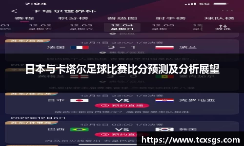 日本与卡塔尔足球比赛比分预测及分析展望